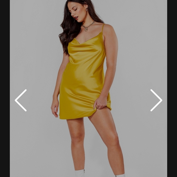 Satin Cowl Cami Dress - Picture 3 of 3